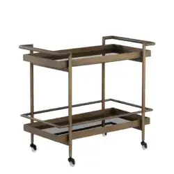 SUNPAN Livingston Bar Cart Antique Brass 109309 port elgin