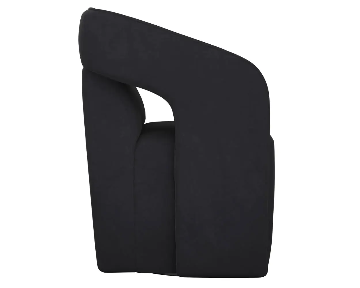 SUNPAN Kendrick Wheeled Dining Armchair Abbington Black 110033 leaside