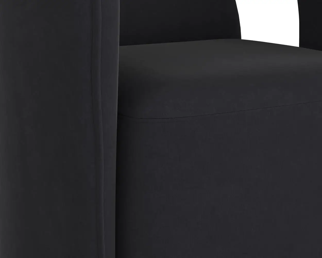 SUNPAN Kendrick Wheeled Dining Armchair Abbington Black 110033 leaside