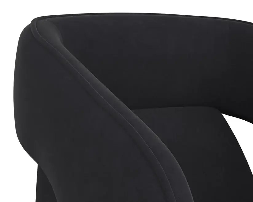 SUNPAN Kendrick Wheeled Dining Armchair Abbington Black 110033 leaside