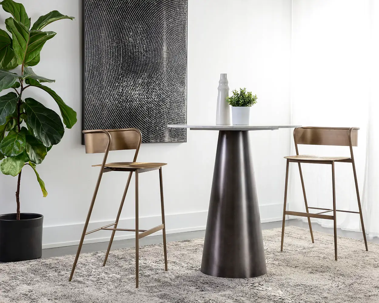 SUNPAN Keanu Barstool Gold 110938 king city