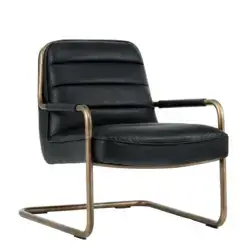 Sunpan Lincoln Lounge Chair Vintage Black 102583 kleinburg