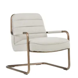 Sunpan Lincoln Lounge Chair Beige Linen 102584 oakville