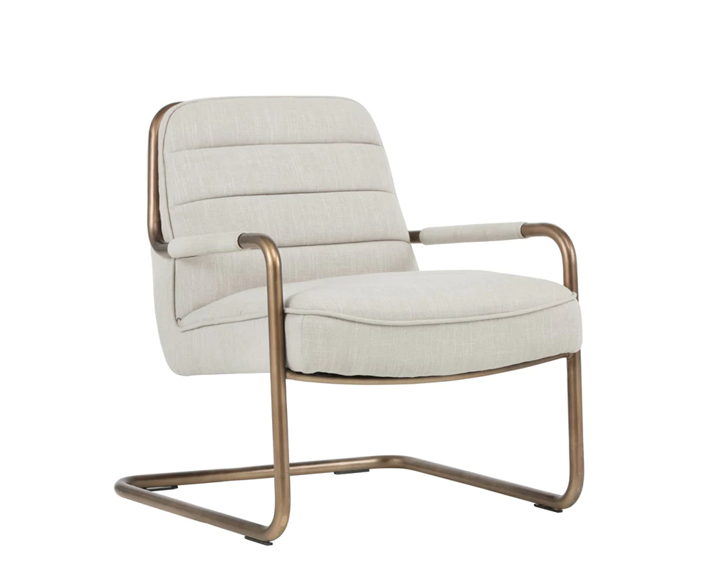 Sunpan Lincoln Lounge Chair Beige Linen 102584 oakville