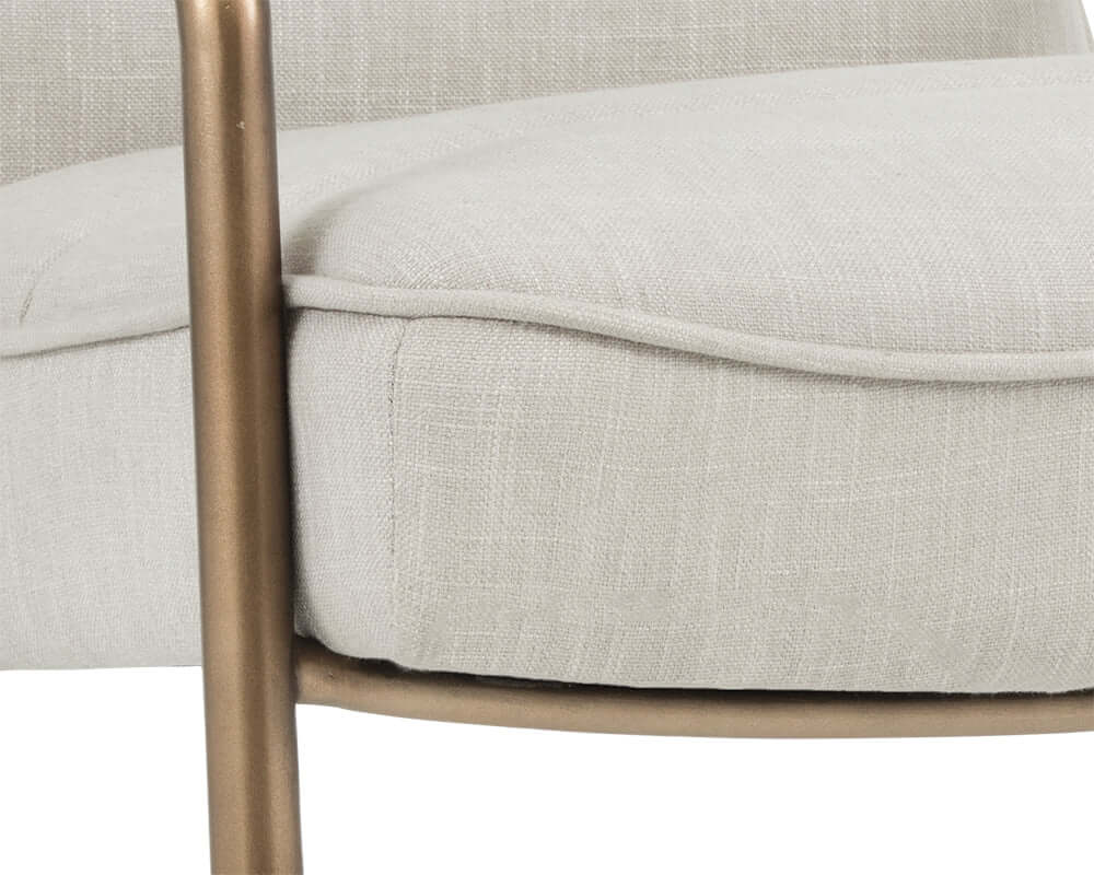 Sunpan Lincoln Lounge Chair Beige Linen 102584 oakville