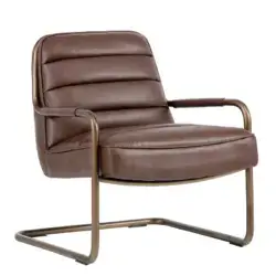 Sunpan Lincoln Lounge Chair Vintage Cognac 102585 burlington