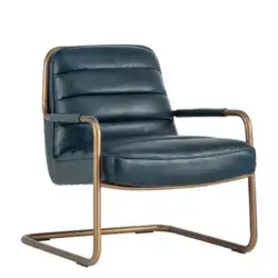 Sunpan Lincoln Lounge Chair Vintage Blue 102586 milton