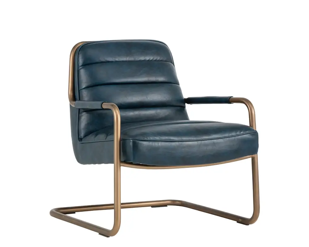 Sunpan Lincoln Lounge Chair Vintage Blue 102586 milton
