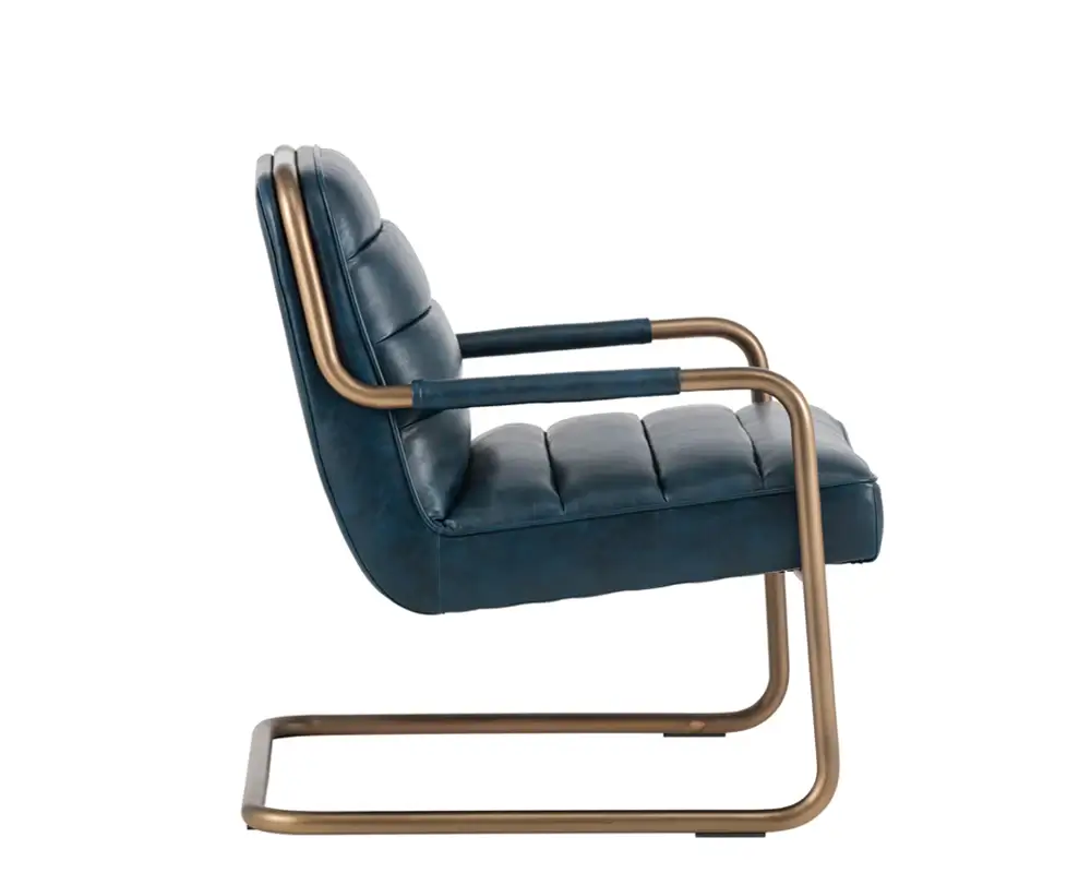 Sunpan Lincoln Lounge Chair Vintage Blue 102586 milton