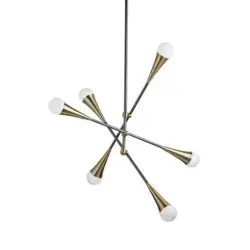 Sunpan Zenith Chandelier Brass 103807 alliston