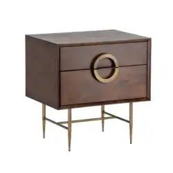 Sunpan Emery Nightstand Dark Mango 104098 nobleton