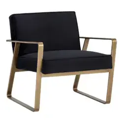Sunpan Kristoffer Lounge Chair Abbington Black 104993 quebec city