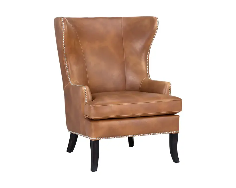 Sunpan Royalton Lounge Chair Tobacco Tan 105264 nobleton