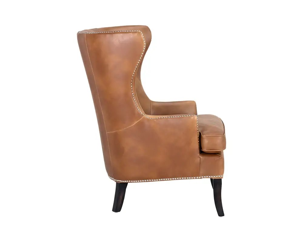 Sunpan Royalton Lounge Chair Tobacco Tan 105264 nobleton