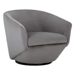 Sunpan Treviso Swivel Lounge Chair Antonio Charcoal 105299 windsor