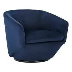 Sunpan Treviso Swivel Lounge Chair Metropolis Blue 105356 burlington