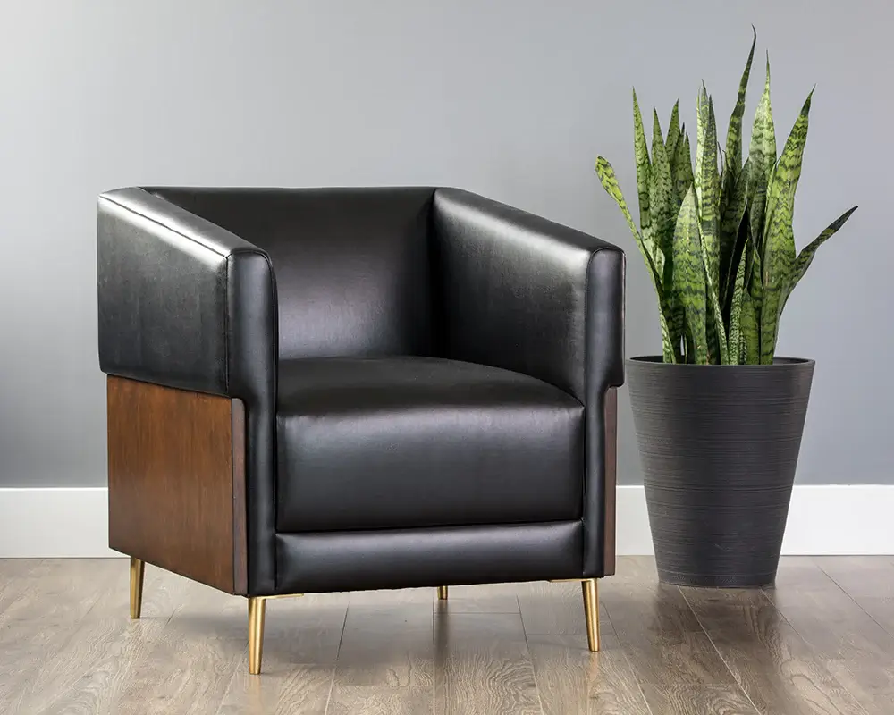 Sunpan Shylo Lounge Chair Black 105735 vaughan