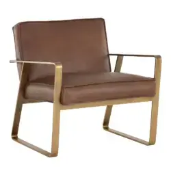 Sunpan Kristoffer Lounge Chair Vintage Caramel 106408 orilla