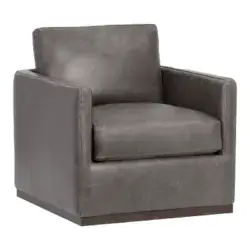 Sunpan Portman Swivel Lounge Chair Marseille Concrete 106484 stoney creek