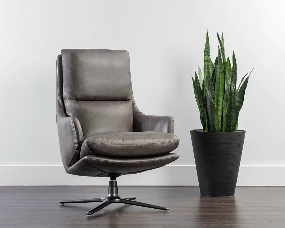 Sunpan Cardona Swivel Lounge Chair - Gunmetal 107084 trenton