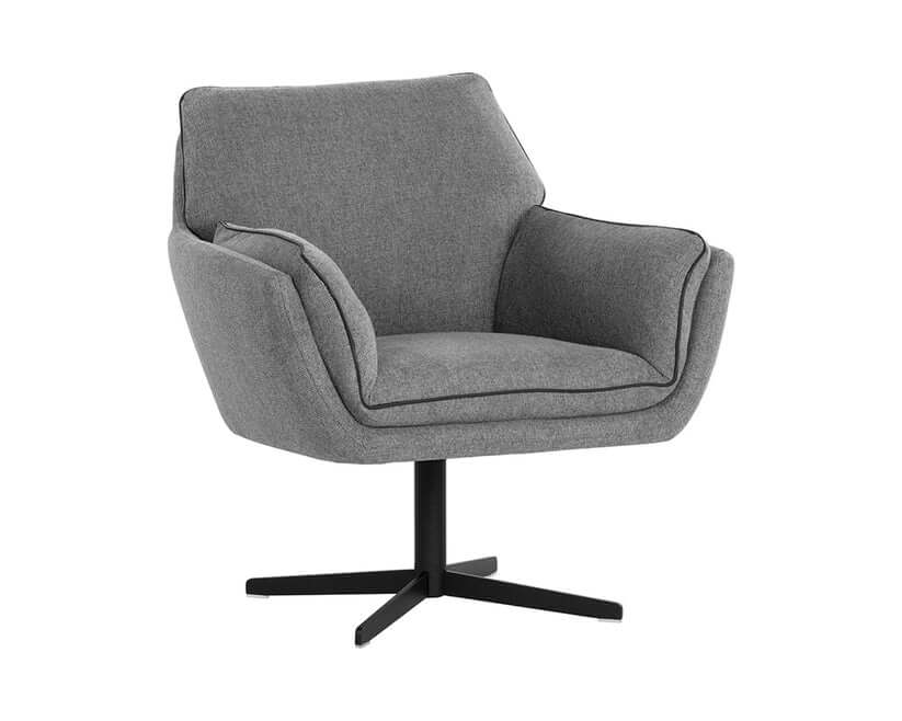 Sunpan Florelle Swivel Lounge Chair Koala Grey 107440 quebec city