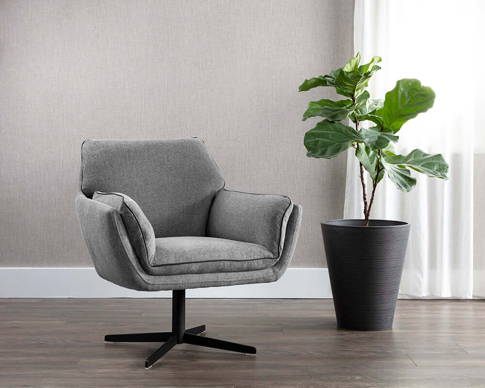 Sunpan Florelle Swivel Lounge Chair Koala Grey 107440 quebec city