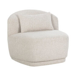 Sunpan Soraya Swivel Armless Chair Dove Cream 107454 cornwall