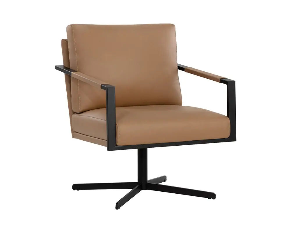 Sunpan Randy Swivel Lounge Chair Linea Wood 107693 toronto