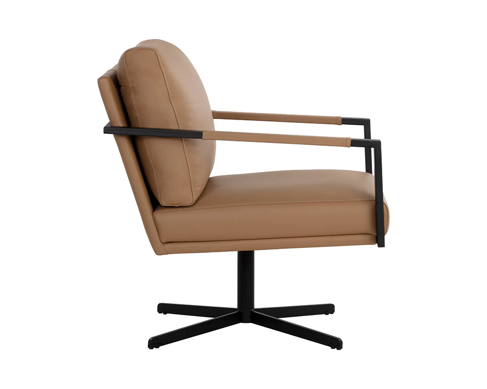Sunpan Randy Swivel Lounge Chair Linea Wood 107693 toronto