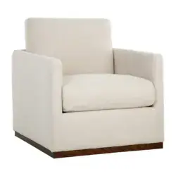 Sunpan Portman Swivel Lounge Chair Effie Linen 107767 cornwall