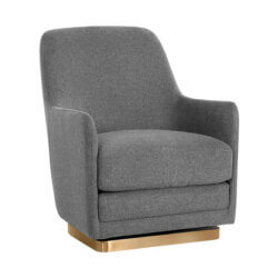 Sunpan Marcela Swivel Lounge Chair Koala Grey 108046 newmarket