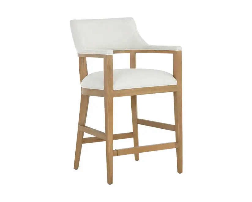 Sunpan Brylea Counter Stool - Natural Heather Ivory Tweed 108203 erin mills