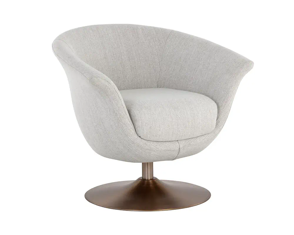 Sunpan Carine Swivel Lounge Chair Mina Taupe 108479 orilla