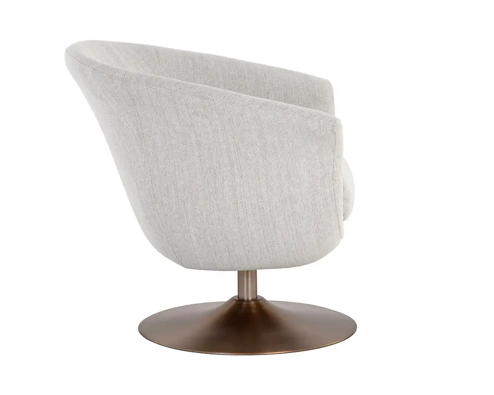 Sunpan Carine Swivel Lounge Chair Mina Taupe 108479 orilla