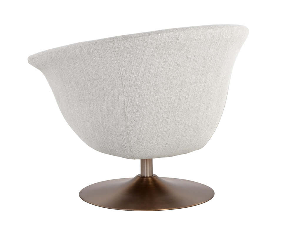 Sunpan Carine Swivel Lounge Chair Mina Taupe 108479 orilla