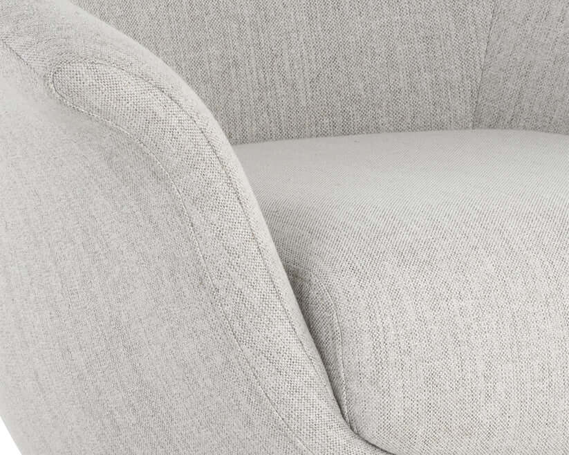 Sunpan Carine Swivel Lounge Chair Mina Taupe 108479 orilla