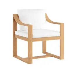 Sunpan Tahiti Dining Armchair Stinson White 109045 king city