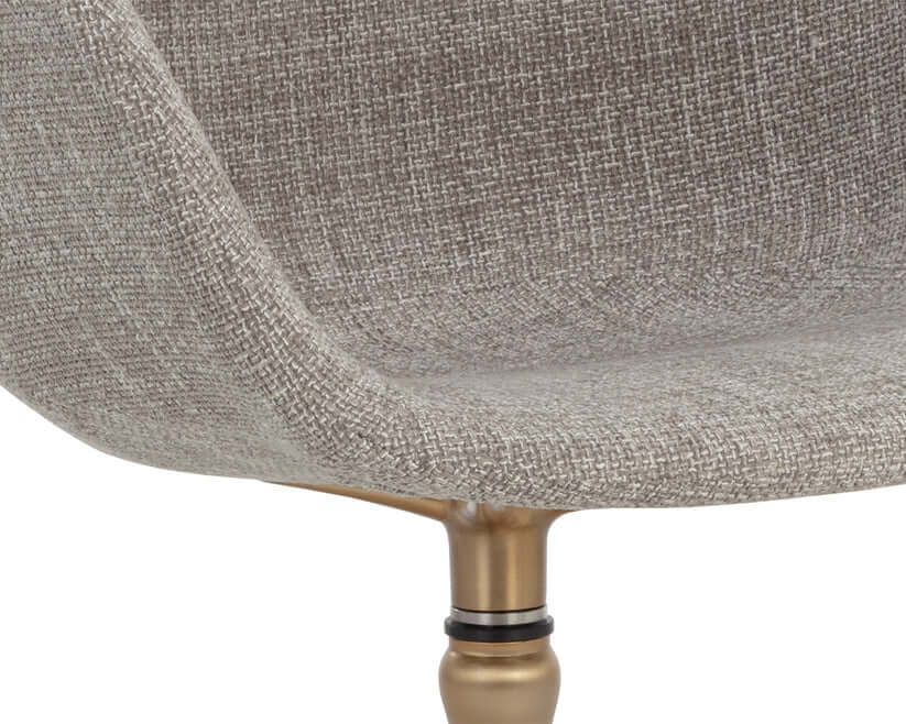 Sunpan Dina Swivel Dining Armchair Chacha Limestone 109166 laval
