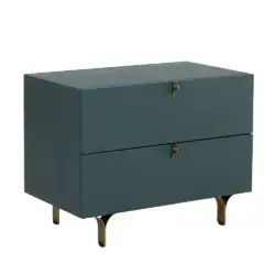 Sunpan Celine Nightstand - Large Teal 110371 port elgin
