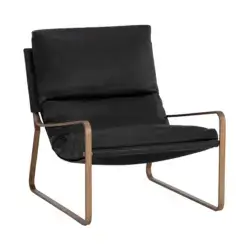 Sunpan Zancor Lounge Chair - Antique Brass Charcoal Black 110657 nobleton