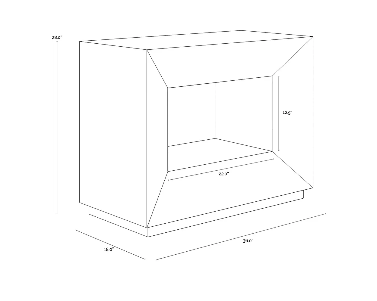 Sunpan Thales Nightstand Grey 110932 milton
