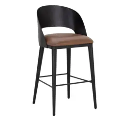 Sunpan Dezirae Barstool - Black Cognac 111051 perth