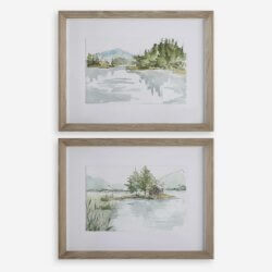 UTTERMOST SERENE LAKE FRAMED PRINTS SET OF TWO 32288 ottawa