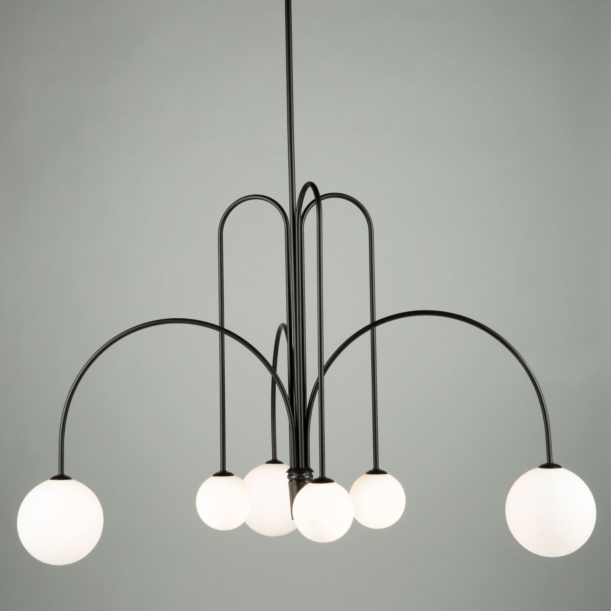 ARTCRAFT COMET 6 LIGHT CHANDELIER AC6656BK burlington