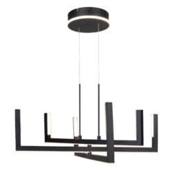 ARTCRAFT SILICON VALLEY 6 LIGHT LED CHANDELIER AC6776BK orilla