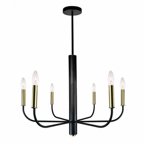 ARTCRAFT AVALON 6 LIGHT CHANDELIER AC10626VB trenton