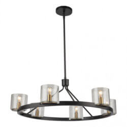 ARTCRAFT SALINAS COLLECTION 6 LIGHT CHANDELIER AC11826BB richmond hill