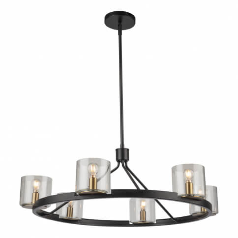 ARTCRAFT SALINAS COLLECTION 6 LIGHT CHANDELIER AC11826BB richmond hill