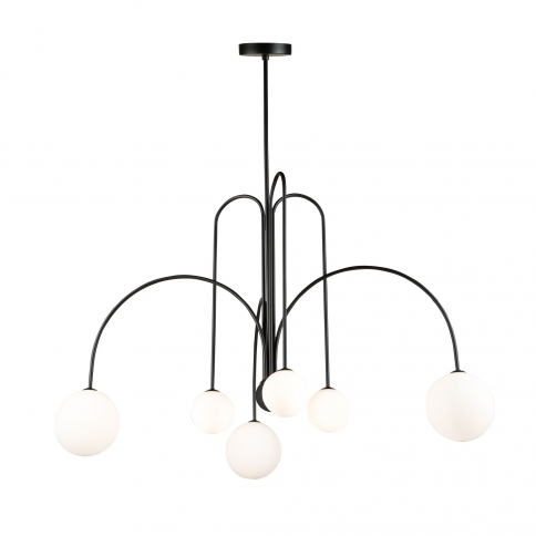 ARTCRAFT COMET 6 LIGHT CHANDELIER AC6656BK burlington