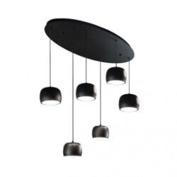 ARTCRAFT ONYX COLLECTION 6 LIGHT LED PENDANT AC6786BK niagara